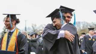 Students celebrate at the Spring 2022 commencement ceremony